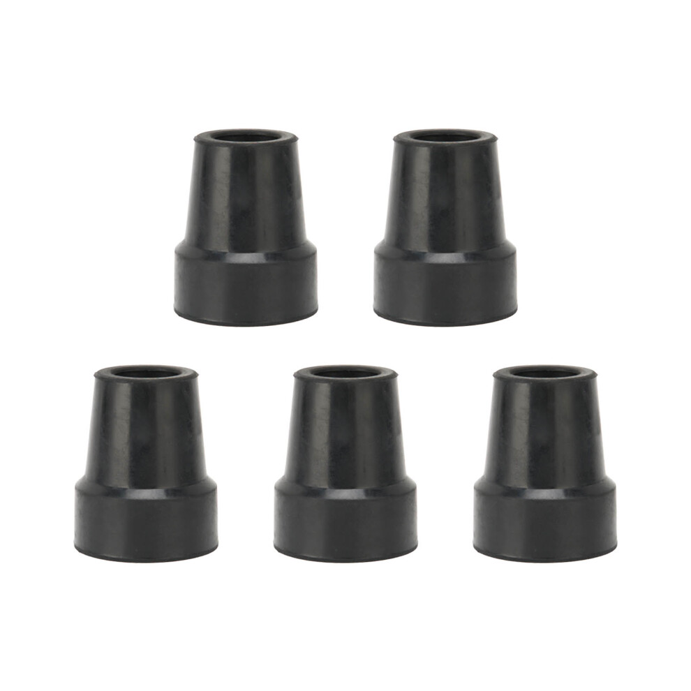 Black 5Pcs Crutch Tip Professional Rubber Replacement