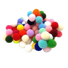 Rainbow Pom Pom Balls for Crafts – Fluffy Felt Balls 2.5Cm-3.0Cm for DIY Projects, Art, and Party Decor Bulk Pack