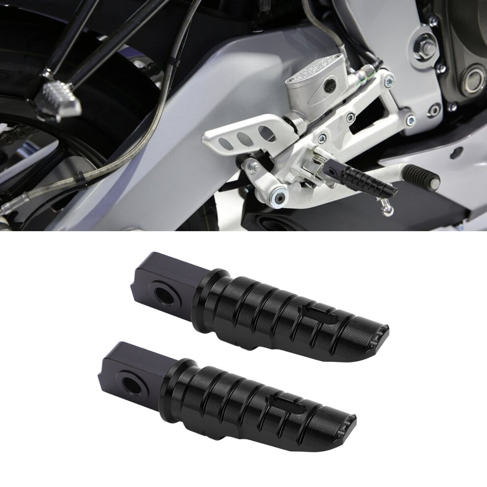 2Pcs Motorcycle Front Footpegs Aluminum Alloy T6063 For Gpr125 Apr150 Black 8241342817167