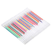 Glitter Gel Pens Set of 24 Colors, Dual Metallic Ink 1mm Liquid Glitter Iridescent Pens for Adult Coloring Books