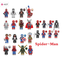 24pcs Marvel Spider-Man DC Superheroes Minifigures Toys Fit Lego