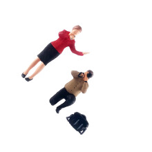 (Hostess Red, 283cm) 1:64 Figure Interview Photography Scene for Micro Landscape Diorama