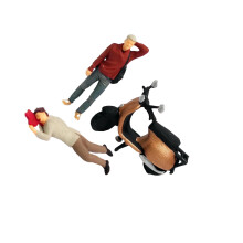 (accident coffee) 1/64 Traffic Accident Scene Model for Collectibles Ornament Photo