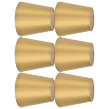6 Stück E14 Lampenschirm Stofflampenschirm Tischleuchte Deckenleuchte Schlafzimmer Wohnzimmer Gold PX153