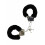Rubies Adult black fur handcuffs 1