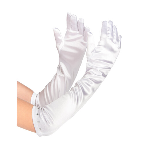 Rubies Children's long white gloves