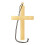 Rubies Gold monk's cross necklace 3
