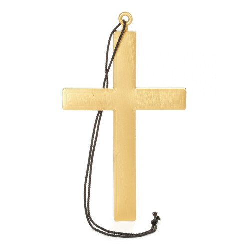 Rubies Gold monk's cross necklace 2