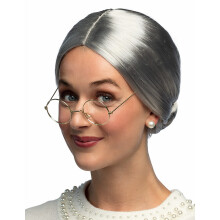 Grandma bun wig for women