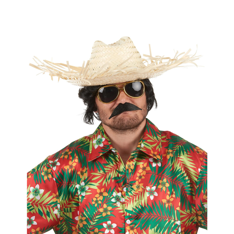 Adult Hawaiian braided straw hat