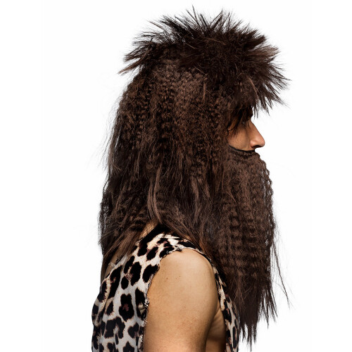 Rubies Brown caveman wig and beard 2