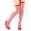 Rubies Women's white and red striped stockings 1
