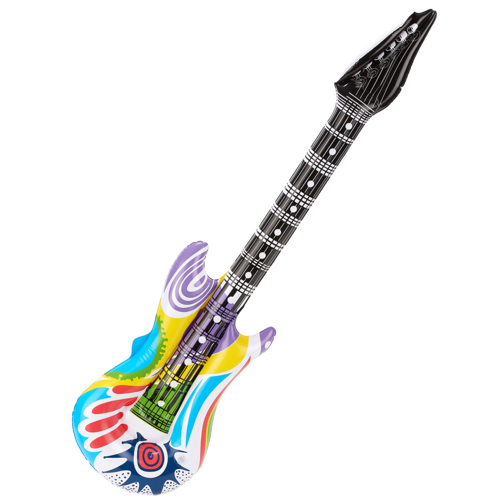 Rubies Adult Colorful Inflatable Rock Guitar