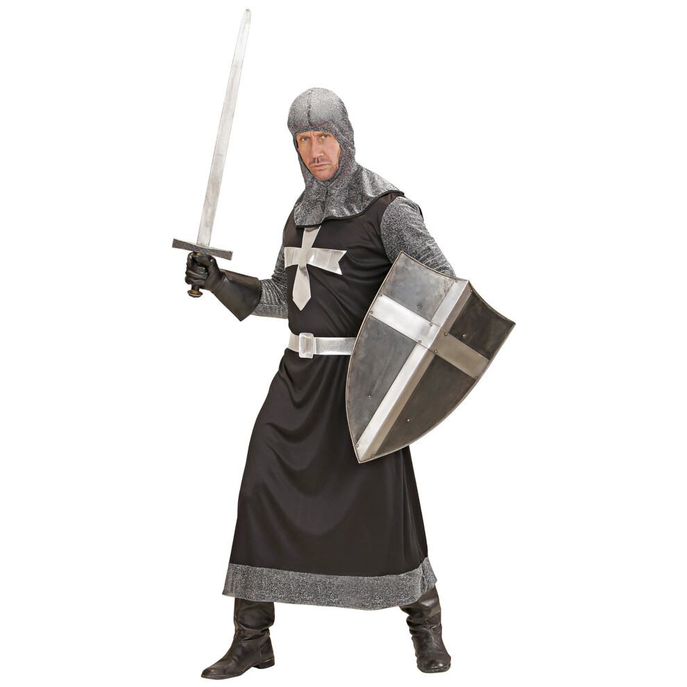 New Rubies Unisex Black And Silver Medieval Knight Costume For Men Black,Silver