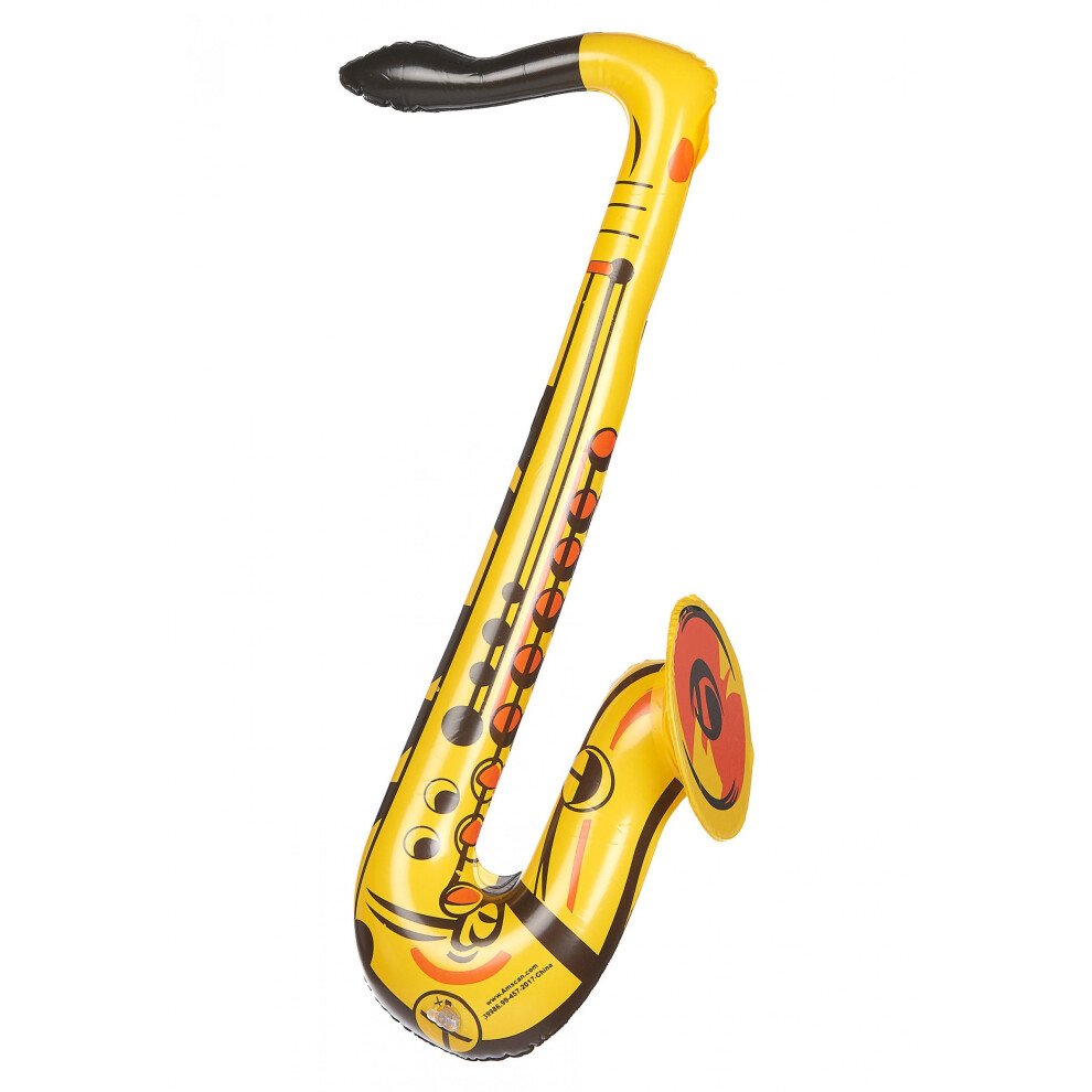Rubies Inflatable Saxophone For Adults Yellow