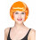 Rubies Short orange wig for women 1