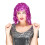 Rubies Adult fuchsia metallic wig 1
