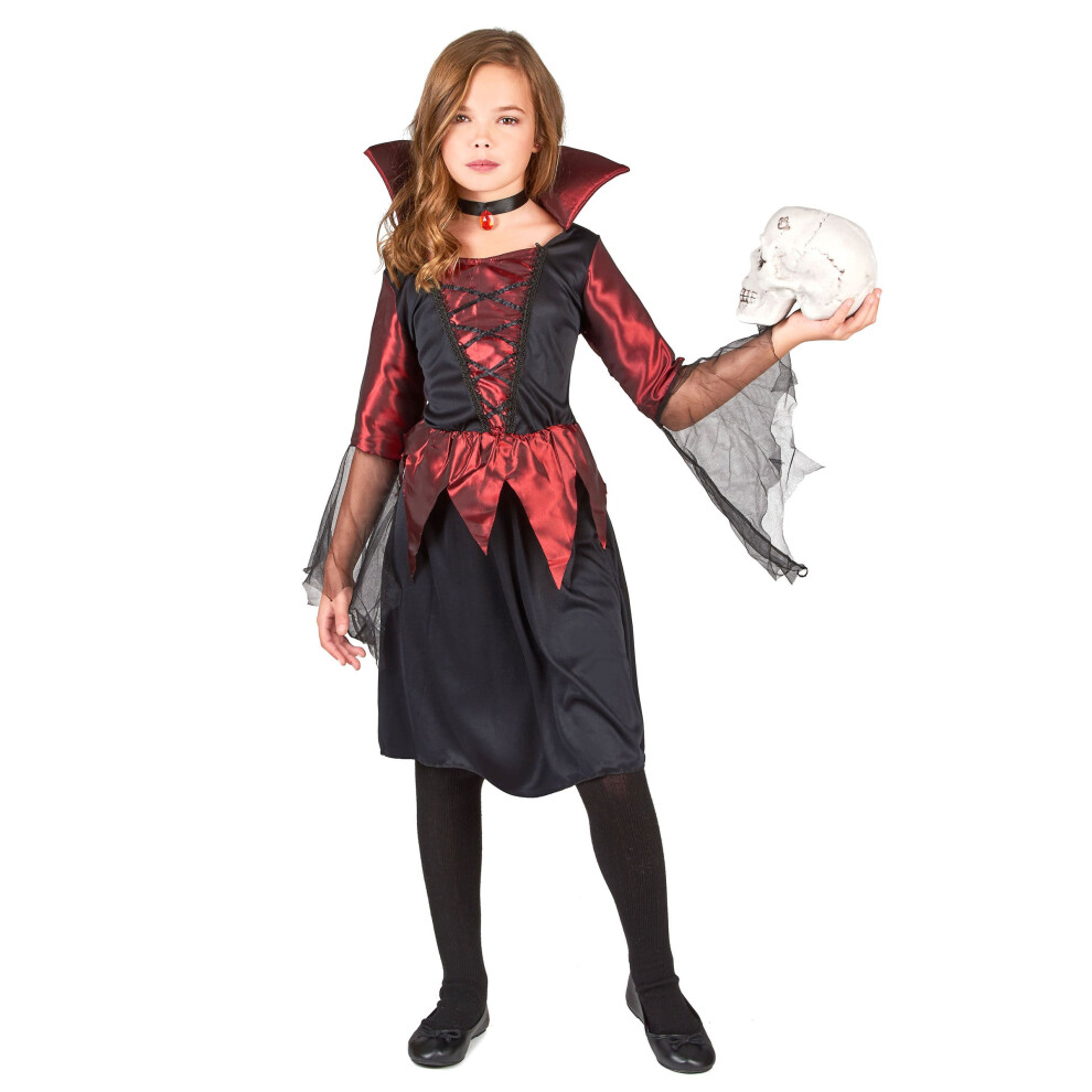 Rubies Girls' Satin Vampire Halloween Costume