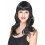 Rubies Black wig with bangs and wavy woman 1