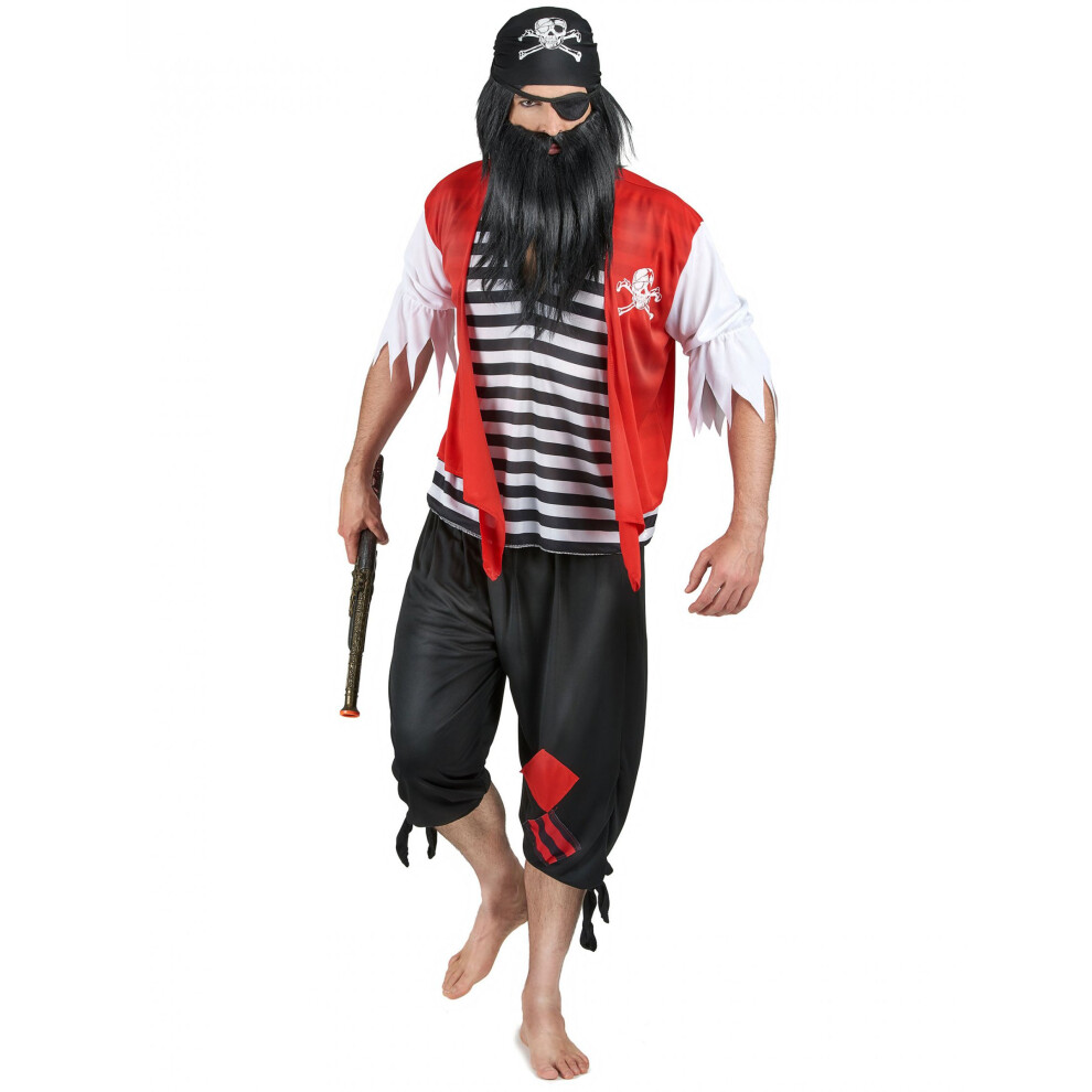 New Rubies Unisex Pirate Costume With Eye Patch For Men