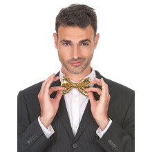 Adult Gold Disco Shiny Bow Tie