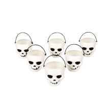 6 Mini Halloween Skull Buckets