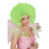 Rubies Women's neon green wig 1
