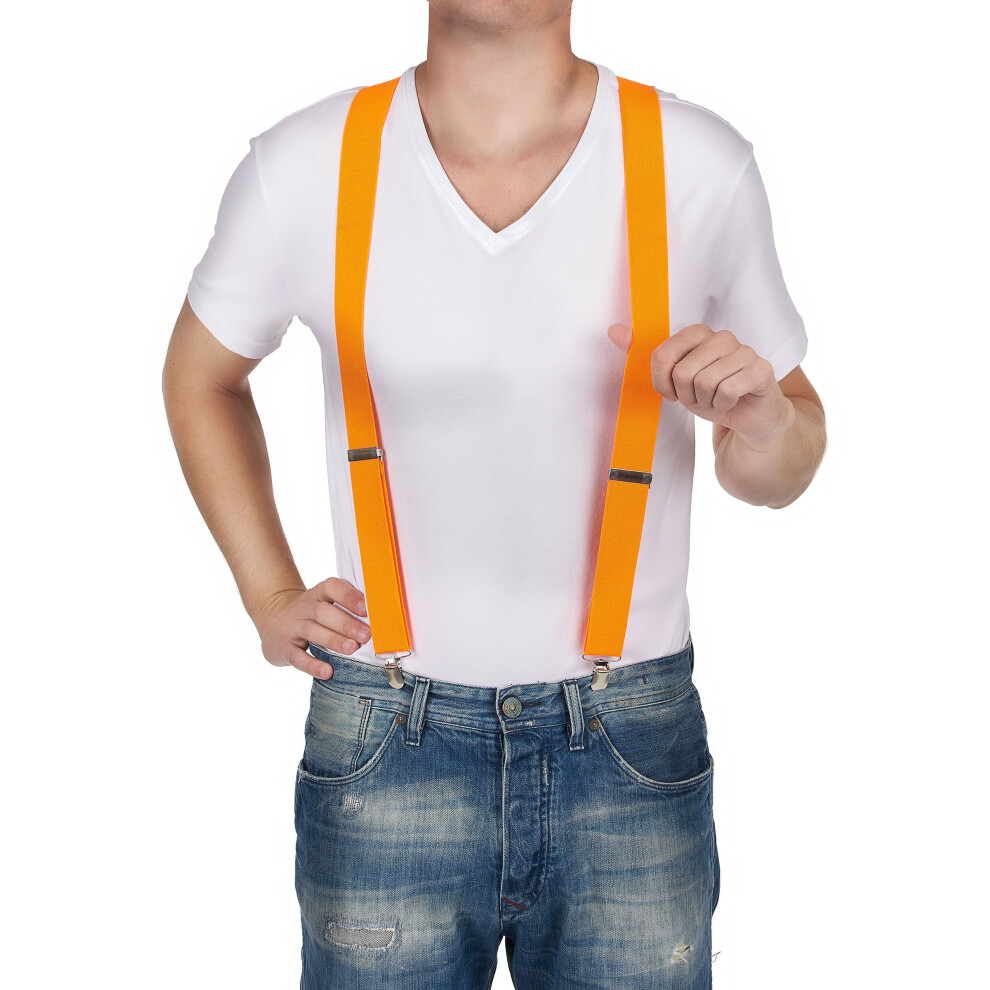 Rubies Adult Fluorescent Suspenders Orange