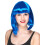 Rubies Women's blue mid-length bob wig 1