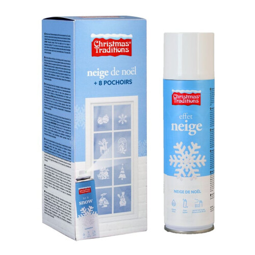 Rubies Snow spray can with Christmas stencils
