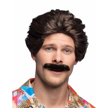 Wig with mustache for men