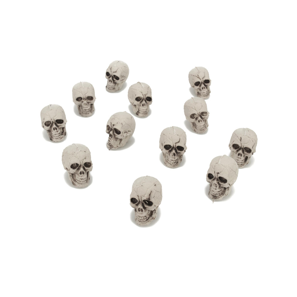 New Rubies 12 Small Plastic Skulls