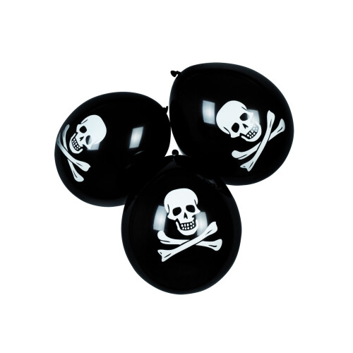 Rubies 6 Black Pirate Latex Balloons
