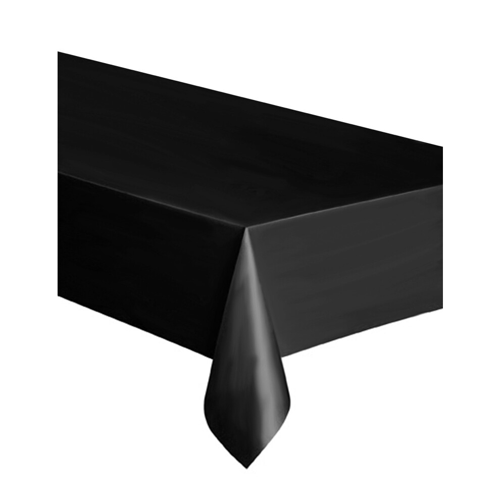 Rubies Plastic Tablecloth 137 X 274 Cm Black