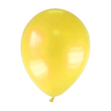 Metallische ballonnen - GLOBOLANDIA - 28 cm - Geel - 12 stuks - Helium inbegrepen
