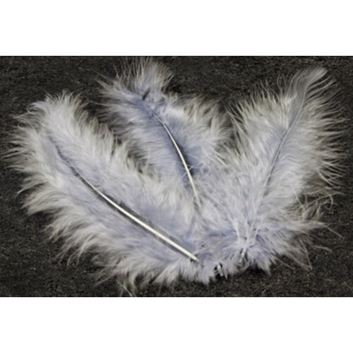 Rubies 20 Grey Decorative Feathers 5.5 cm