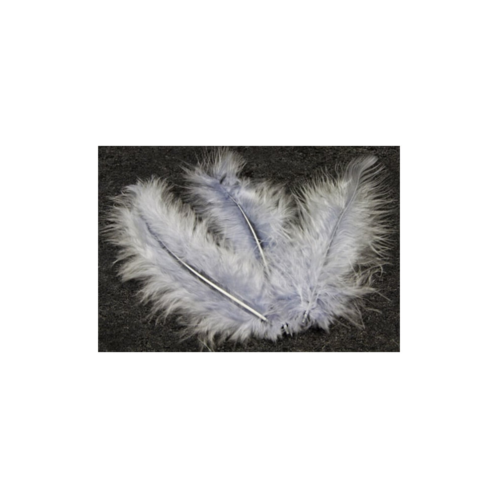 Rubies 20 Decorative Feathers 5.5 Cm Grey