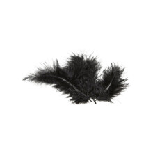20 Black Decorative Feathers 5.5 cm