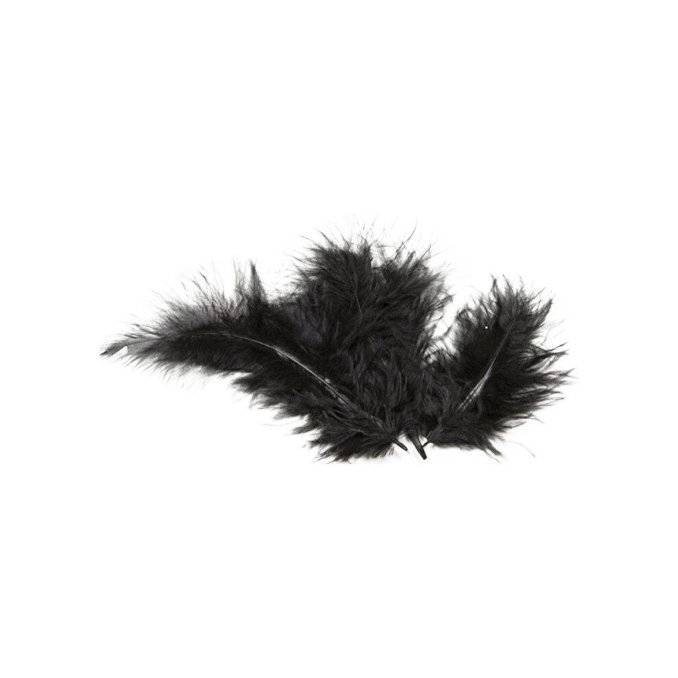 Rubies 20 Decorative Feathers 5.5 Cm Black