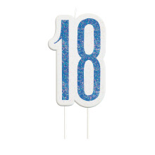 Blue Age 18 Candle
