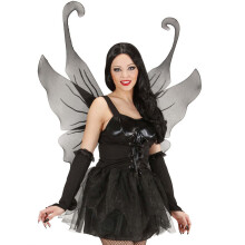 Adult black glitter wings