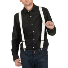 Adult white suspenders