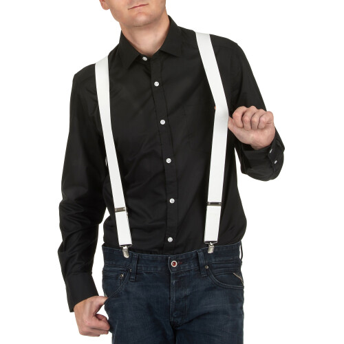 Rubies Adult white suspenders
