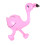 Rubies Inflatable pink flamingo 60 cm 1