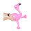 Rubies Inflatable pink flamingo 60 cm 2