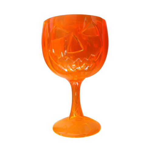 Rubies Orange Halloween Pumpkin Plastic Stemware
