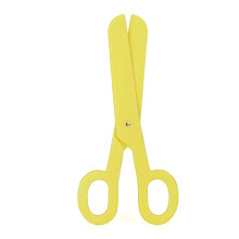 Giant yellow scissors