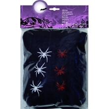 Black Spider Web with Spiders Halloween 100g