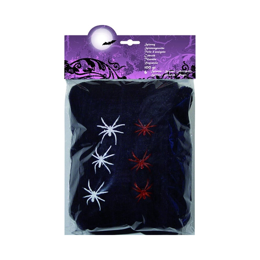 Rubies Spider Web With Spiders Halloween 100G Black
