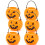 Rubies 6 Mini Halloween Pumpkin Buckets 6.5 x 5 cm 1